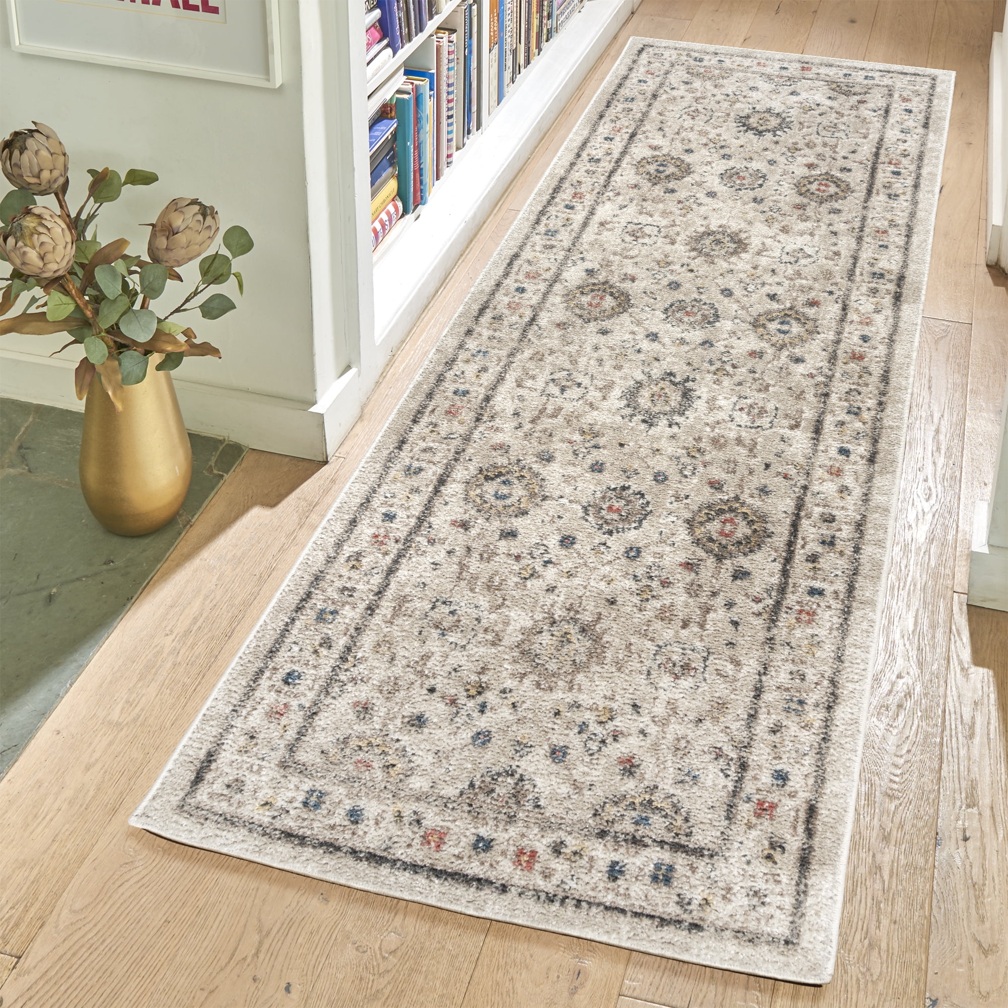 Gertmenian Heirloom Dov Transitional Oriental Ivory Indoor Area Rug, 2x6 Runner