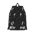 thumbnail image 2 of Lsque I love Math Pattern Canvas Daypack, Durable Backpack, High-quality Versatile Backpack,Vintage Compact Backpack-Small, 2 of 6