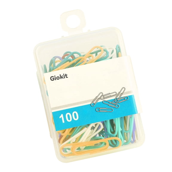 Giokit Paper clips, 100 Pieces Large Colorful Paper Clips, 2 Inch (Multicolored)