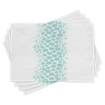 thumbnail image 1 of Ambesonne Under the Sea Place Mats Set of 4, Circle Bubbles, Standard Size, Sky Blue and White, 1 of 6