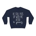 thumbnail image 1 of 6th Anniversary Wife Sweatshirt, Gifts, Sweater Shirt, 1 of 9