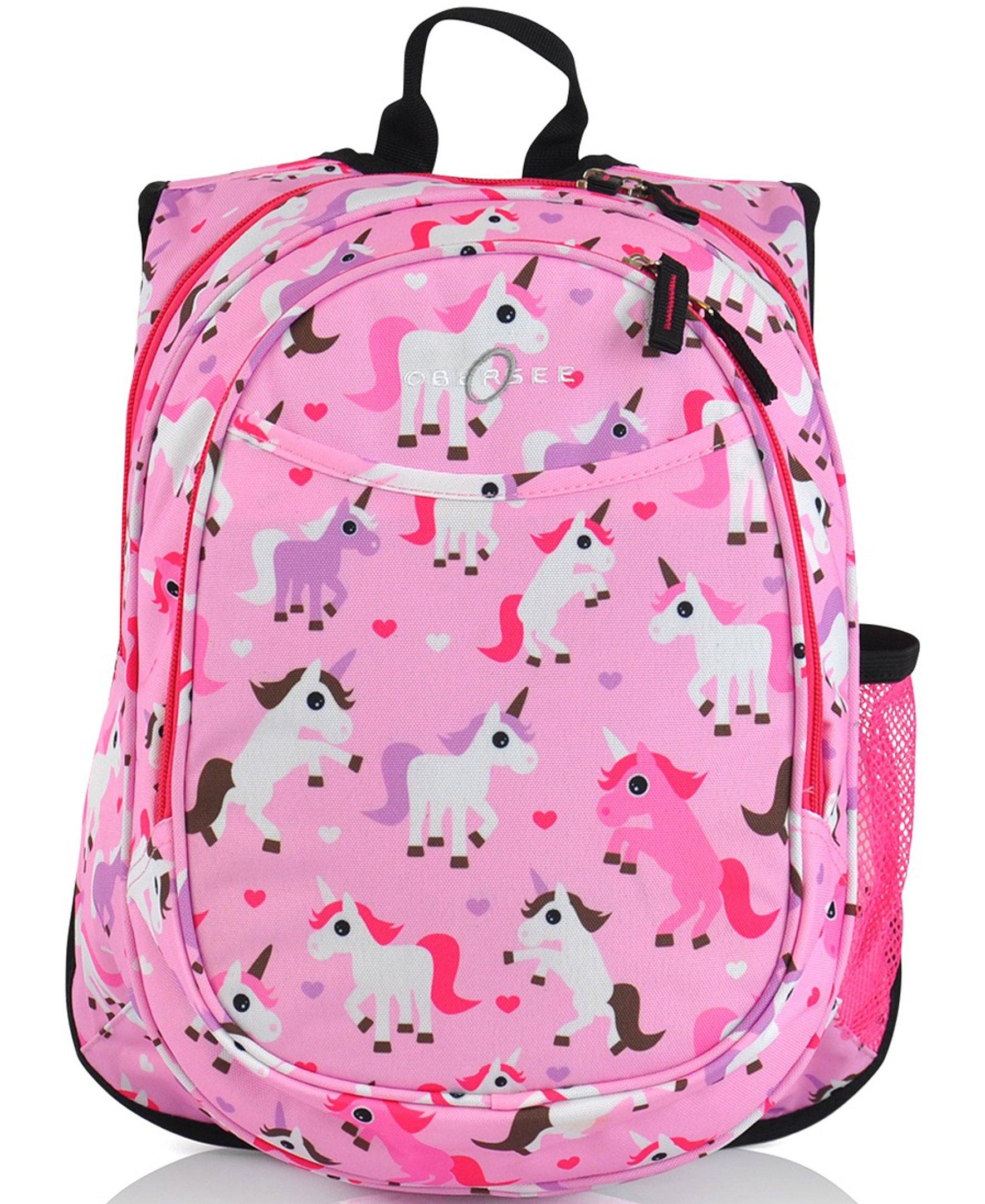 O3KCBP020 Obersee Mini Preschool All-in-One Backpack for Toddlers and Kids with integrated Insulated Cooler | Unicorn - image 1 of 5
