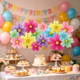 thumbnail image 4 of YYV 18-Pack Springtime Paper Flower Fans Classroom Party Decorations Handmade Paper Fan Props for School Events Festival Decorations Colorful Floral Fans 18pcs, 4 of 6