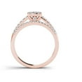 thumbnail image 3 of 1/2 Carat T.W. Diamond 10kt Rose Gold Square-Shape Cluster Engagement Ring Set, 3 of 5