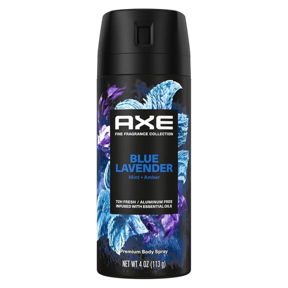 Axe Fine Fragrance Collection Men's Deodorant Spray, Blue Lavender Aluminum-Free, 4 oz - 2 Pack