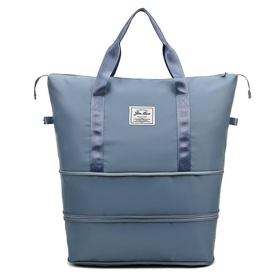 Kukoosong Tote Bag and Purses for Women Travel Essentials Double-Layer Expansion Large-Capacity Travel Bag Dry and Wet Separation Luggage Bag Sky Blue One Size