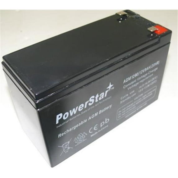 PowerStar PS12-9-10502 VRLA Battery by 12V, 9Ah AGM Replacement