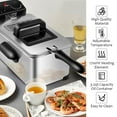thumbnail image 4 of Costway 3.2 Quart Electric Deep Fryer 1700W Stainless Steel Timer Frying Basket, 4 of 10