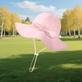 thumbnail image 2 of ZACPNCV Baby Sun Hat Kids with UPF 50+ Sun Protection Wide Brim Adjustable Beach Hats for Boys Girls Pink 2-7 Years, 2 of 3