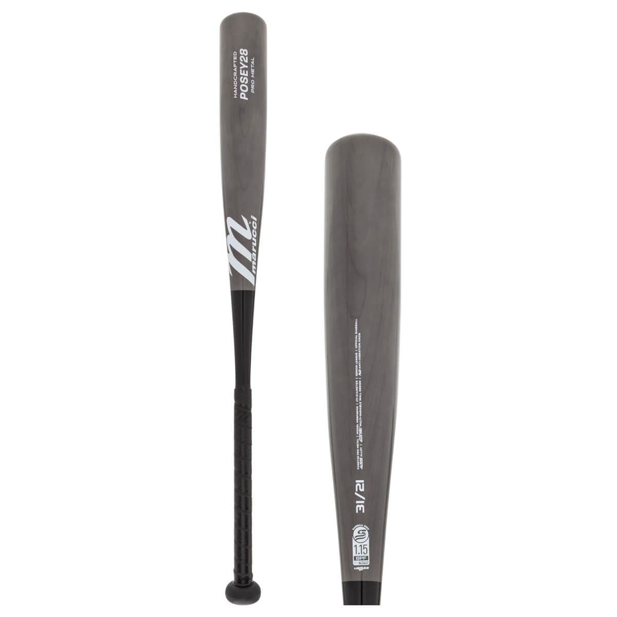Batte Baseball Marucci One 29/9 Senior League - Canon 2 5/8 - Gris
