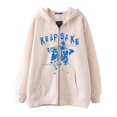 thumbnail image 2 of Dark hip-hop gótico Harajuku Y2k estrella impresa cremallera Sudadera con capucha hombres y mujeres Harajuku chaqueta sudadera, 2 of 4