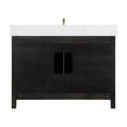 thumbnail image 4 of Hadiya 48" Single Bathroom Vanity Set in Black Oak with Aosta White Composite Stone Countertop without Mirror, 4 of 8