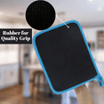 thumbnail image 2 of Oven Mitts Pot Holders Soft Teal Polyester/Rubber Oven Mitts, 9x7 in. - 4 Pack, 2 of 2