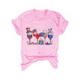 thumbnail image 1 of Blusas de Manga Corta para las Mujeres Divertido Impreso Cuello Redondo Tee, Vintage Humor Gráfico Blusas de Primavera para las Mujeres, 1 of 4