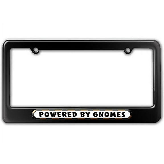 Powered By Gnomes License Plate Frame