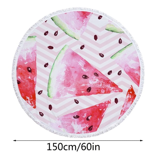 Toalla de playa redonda de microfibra estampada, súper colorida, resistente a la arena, manta de playa, tapete de playa, toalla multiusos para viajes y piscina.