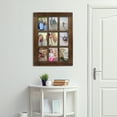 thumbnail image 2 of Prinz Homestead Distressed Walnut 9-Opening Collage Picture Frame, for 4x6 Photos, Wall Hanging, 2 of 5