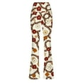 thumbnail image 6 of Levmjia Womens Flared Pants Vintage Modern Printed Slim High Waisted Casual Soft Stretchy Comfort Fit For Yoga Home Wear All Season Long Trousers, 6 of 9