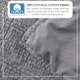 thumbnail image 4 of Honeycomb Waffle Garment Washed 3-Piece Cotton Quilt Set, King, Denim Blue, 4 of 7