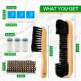 thumbnail image 2 of 19 Pcs Billiards Pool Table Rail Brush Cleaning Kit Pool Table Brush Set with Cue Chalk Cubes Cloth Slip on Cue Tip for Wooden Kit of Billiard Accessories, 2 of 7