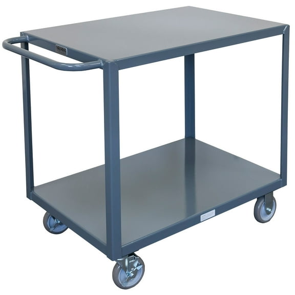 Global Industrial Steel Utility Cart w/2 Shelves, 1200 lb. Capacity, 30"L x 18"W x 35"H