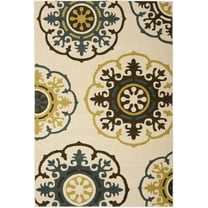 SAFAVIEH Newbury Chauncey Floral Area Rug, Ivory/Blue, 5'1" x 7'6"