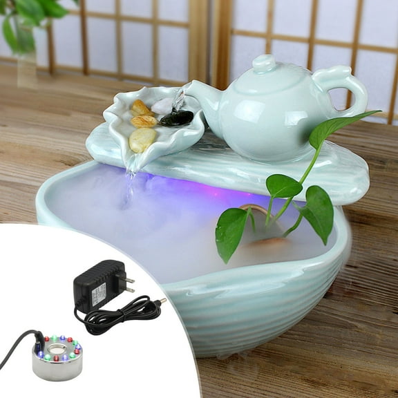 Ultrasonic Mist Maker Fogger with 12 LED Lights for Aquariums, Ponds, and Small Spaces