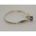 thumbnail image 5 of LBG British Made 10k White Gold Natural Amethyst Womens Statement Ring - 33 size options - Size 5, 5 of 7