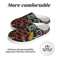 thumbnail image 6 of Goofa Snake And Flower Print Womens Mens Cotton Lightweight House Slippers , Washable Home Slippers,Indoor Comfy Bedroom Cozy Slippers-39/40, 6 of 7