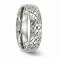 thumbnail image 4 of Stainless Steel Polished Textured Ring S:6, 4 of 6