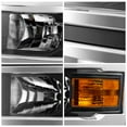 thumbnail image 3 of Headlights for 2014-2015 Chevy Silverado 1500 Chrome Black Headlamps LH&RH Pair, 3 of 22