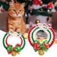 thumbnail image 3 of Collier pour Animaux de Compagnie de Noël Amical à la Peau Modèle Exquis Élastique Réglable Non Irritant Robe Polyester Arc-Nœud Style Chat Collier avec Pendentif Cloche Décor Fournitures pour Animaux de Compagnie, 3 of 10