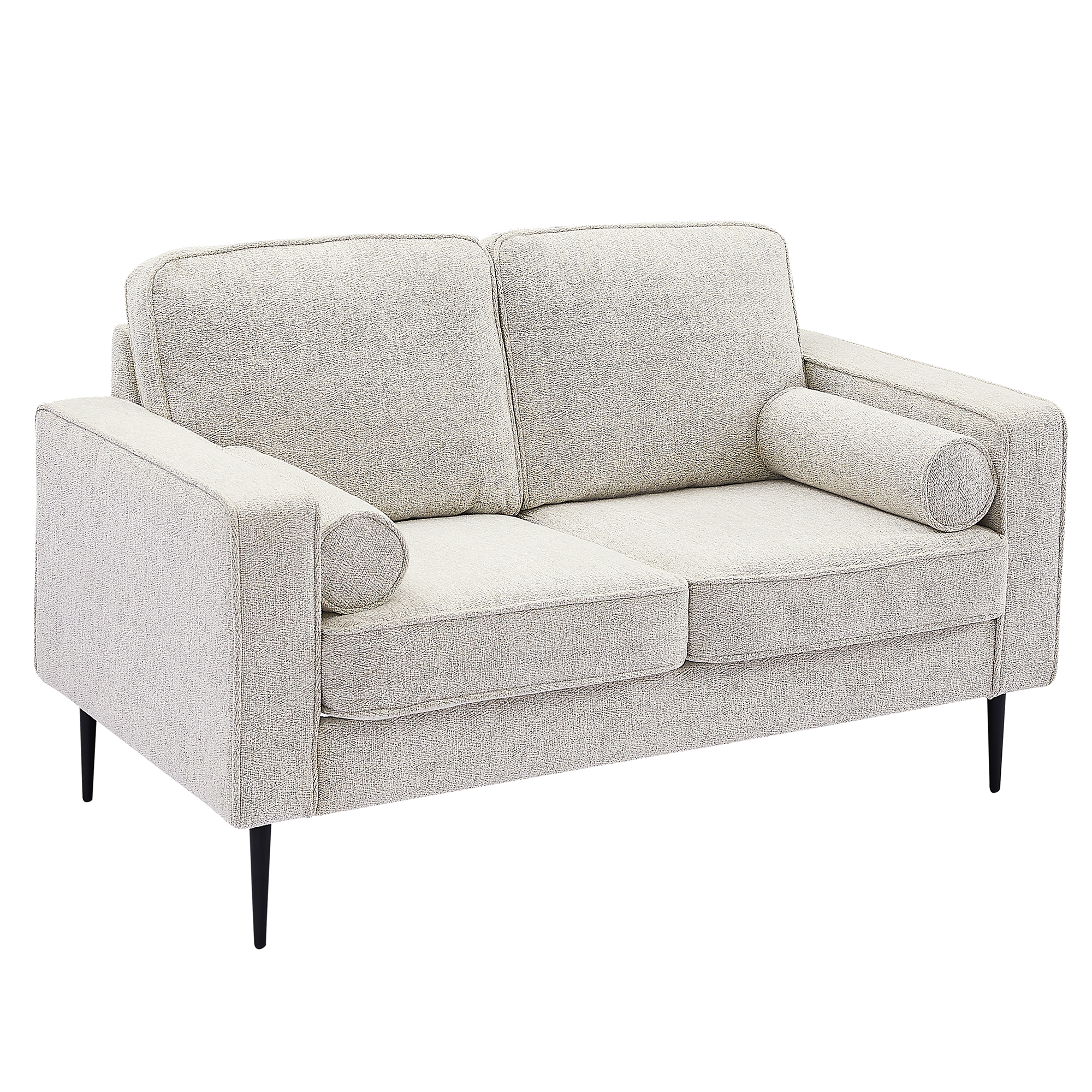Muumblus 2 Pieces Living Room Sofa Set, Sofa and Loveseat Set, White Chenille