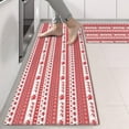 thumbnail image 2 of Kitchen Rugs Sets Of 2,Red Christmas Striped Pattern (2) Anti Fatigue Kitchen Mat Rugs Non Slip Washable,Decorative Kitchen Floor Mats for Kitchen,Sink,Laundry,17"X47", 2 of 5