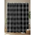 thumbnail image 4 of Shower Curtain Black Buffalo Check Plaid Shower Curtains for Bathroom, Waterproof Polyester Shower Curtain Set with Hooks, Standard Size 66" x 72" Farmhouse Style, 4 of 6