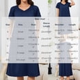thumbnail image 3 of CAZOFW Womens Nightgown，V-Neck Short Sleeve Loose Pocket Short Nightdress Homewear Sizes S-2XL, 3 of 6