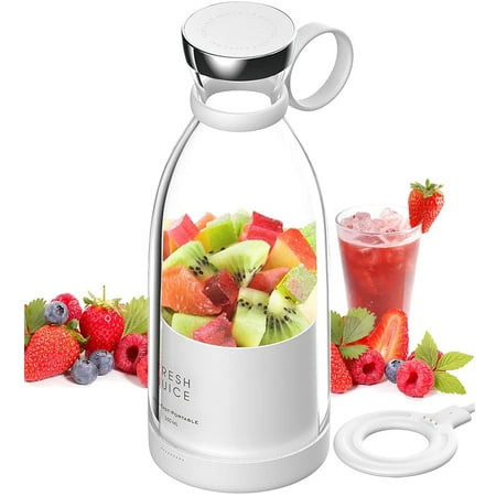 

Personal Blender for Shakes and Smoothies Small Single Serve Portable Countertop Blender Tritan BPA Free Travel Blender Bottles White