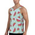 thumbnail image 2 of Xecao Watermelon Men's Tank Top Workout Quick Dry Sleeveless Gym Jogging Muscle Shirts Summer Swim Beach Tops, 2 of 9