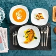 thumbnail image 4 of MALACASA, Series Elisa, 18-Piece Porcelain Dinnerware Set, Ivory White Dinner Set, Service for 6, 4 of 9