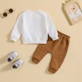 thumbnail image 4 of Back to School Clothes For Boys Girl Autumn Winter Crewneck Long Sleeve Stretch Waistband 3M 6M 12M 18M Sweatshirt Top Elastic Waist Sweatpants Set 2-Pieces, 4 of 9