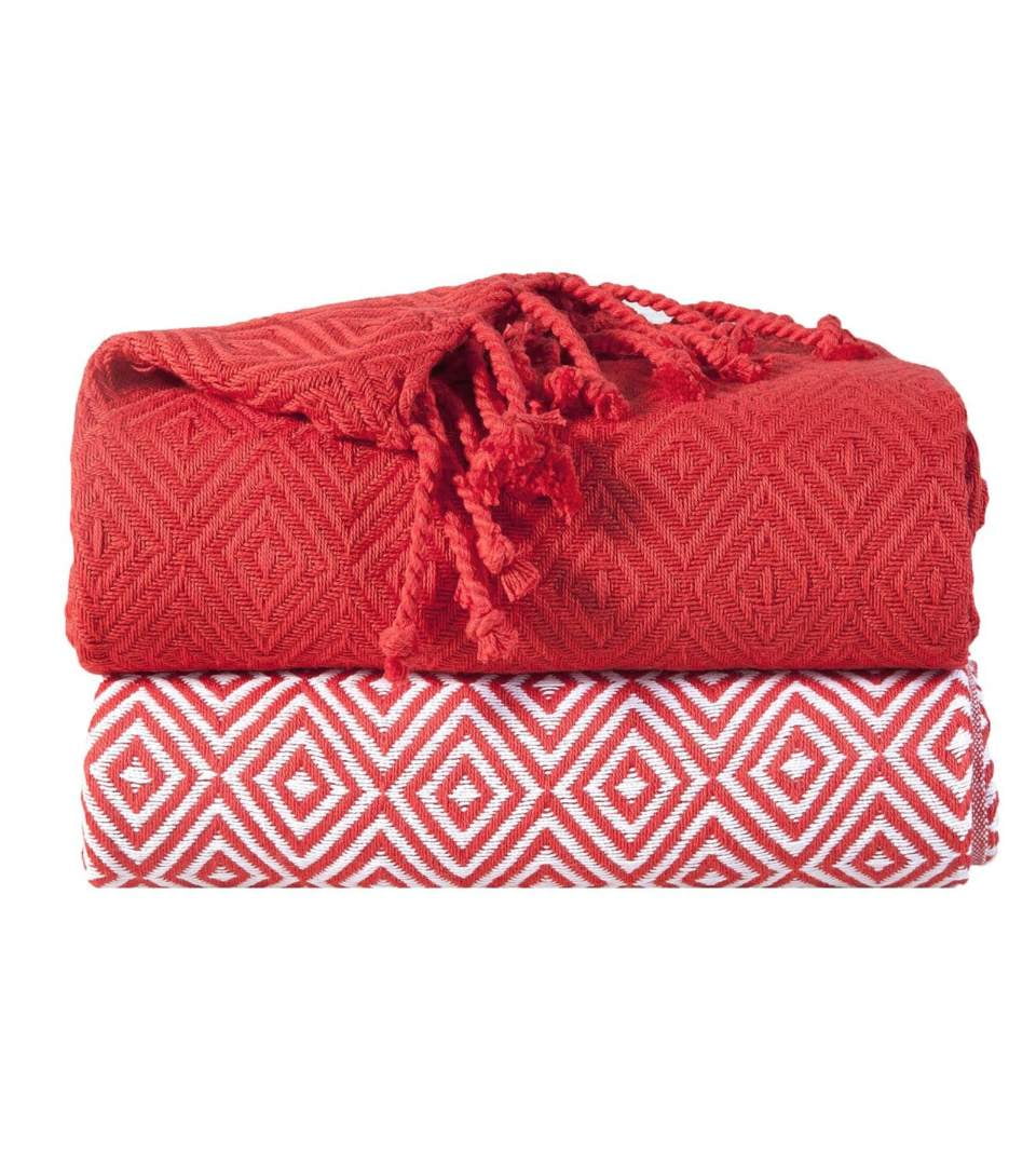Rustic Homes 100 Pure Cotton Thermal Blanket Diamond Pattern