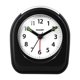 thumbnail image 1 of Reloj despertador analógico de cuarzo SHARP con arco, negro, funciona a pilas, pequeño, reloj de viaje, 1 of 6