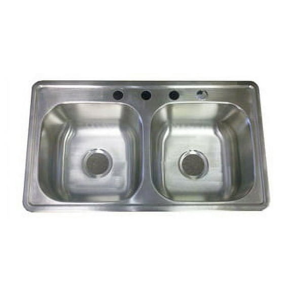 33" X 19"  (8" Extra Deep) Mobile Home Stainless Steel Kitchen Sink
