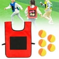 thumbnail image 2 of HUASHENG Ensemble de 5 Balles-Chasseur avec 1 Gilet Autocollant Jeux avec Sangle Jeu de Lancer Interactif Autocollant pour Enfants Jeu Extérieur, 2 of 9