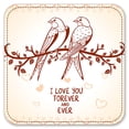 thumbnail image 2 of Vinyl Drink Coasters - Set of 4 - Love You Forever, 2 of 3