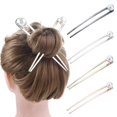 thumbnail image 1 of Elegant Imitation Pearl Shell Hairpin Simple U-Shape Metal Hair Sticks For Women Girls Fashion Bun Styling Tool Fashion Ornament, 1 of 5
