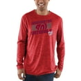 thumbnail image 4 of Men's Majestic Heathered Red Washington Nationals Big & Tall Long Sleeve Team T-Shirt, 4 of 4