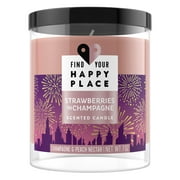 Find Your Happy Place Scented Jar Candle Strawberries in Champagne, 7 oz