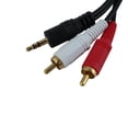 thumbnail image 2 of Unique Bargains Adaptateur de Câble Audio M/M pour Écouteurs 4,7 Pi 3,5 mm à 2 RCA Rouge Noir Blanc, 2 of 7