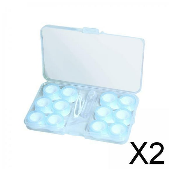 2xTravel Contenedor de Contactos de 6 Pares Tamaño Pequeño para Viajar , 2 piezas